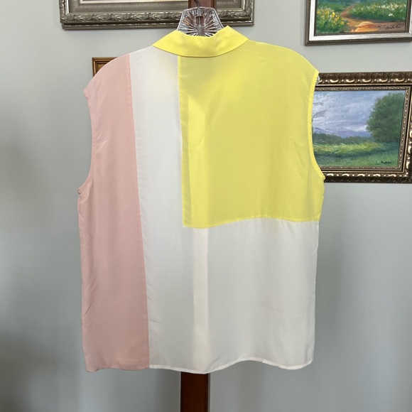 Equipment 100%Silk Diem Clean with Inset Button Down Shirt in Bright White - Picture 9 of 13